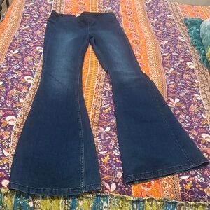 Free People Indigo High-Rise Flare Jeans